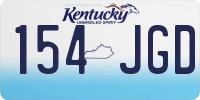 KY license plate 154JGD