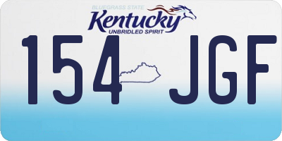 KY license plate 154JGF