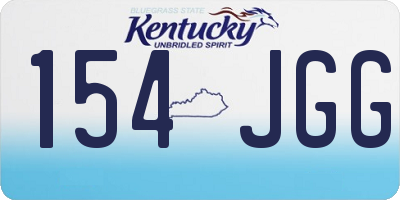 KY license plate 154JGG