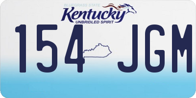 KY license plate 154JGM