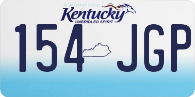 KY license plate 154JGP