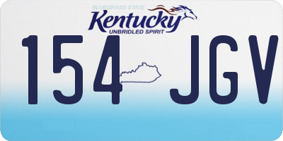 KY license plate 154JGV