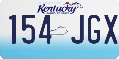 KY license plate 154JGX