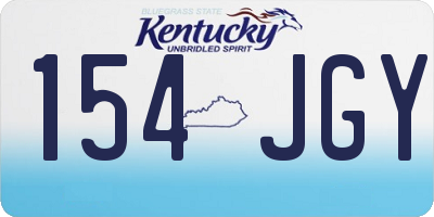 KY license plate 154JGY