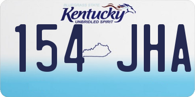 KY license plate 154JHA
