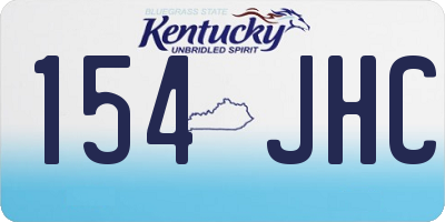 KY license plate 154JHC