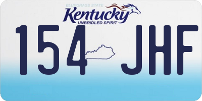 KY license plate 154JHF