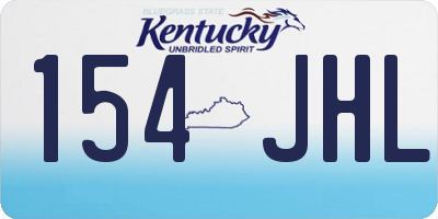KY license plate 154JHL