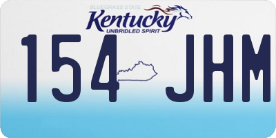 KY license plate 154JHM