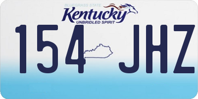 KY license plate 154JHZ