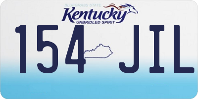 KY license plate 154JIL