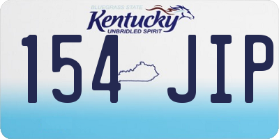 KY license plate 154JIP