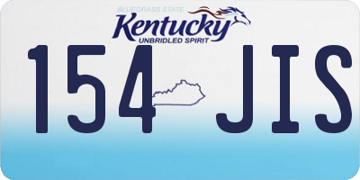 KY license plate 154JIS