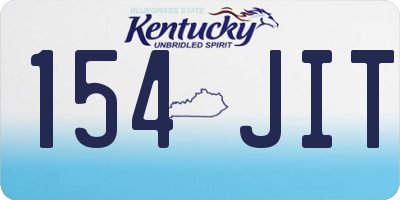 KY license plate 154JIT