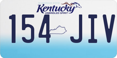 KY license plate 154JIV
