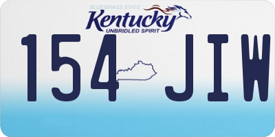 KY license plate 154JIW