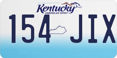 KY license plate 154JIX