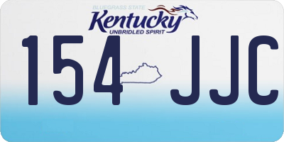 KY license plate 154JJC