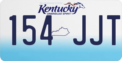 KY license plate 154JJT