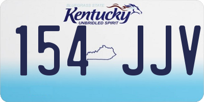 KY license plate 154JJV