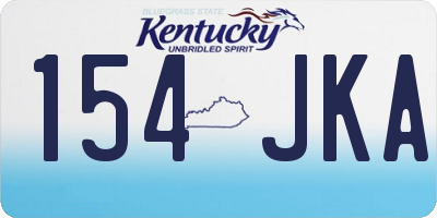 KY license plate 154JKA
