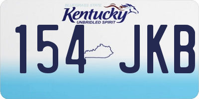 KY license plate 154JKB