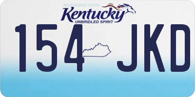 KY license plate 154JKD