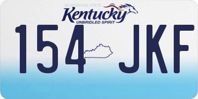 KY license plate 154JKF