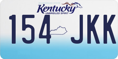 KY license plate 154JKK