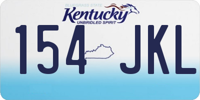 KY license plate 154JKL