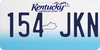 KY license plate 154JKN