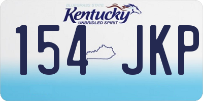 KY license plate 154JKP