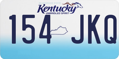KY license plate 154JKQ