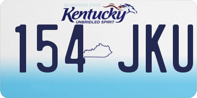 KY license plate 154JKU