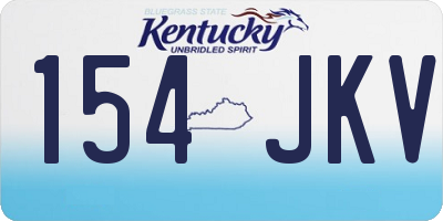 KY license plate 154JKV