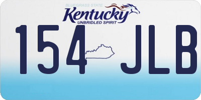 KY license plate 154JLB