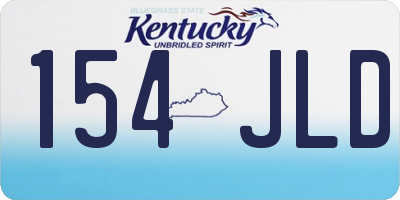 KY license plate 154JLD