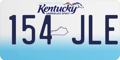 KY license plate 154JLE