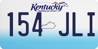 KY license plate 154JLI