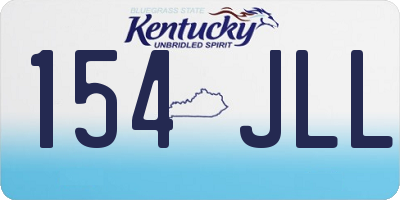 KY license plate 154JLL