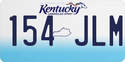 KY license plate 154JLM