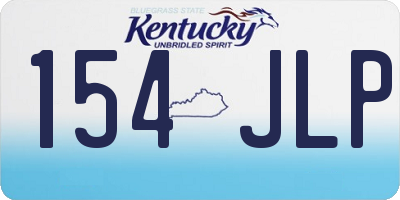 KY license plate 154JLP