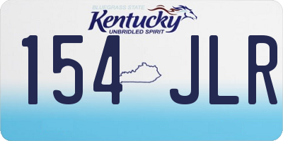 KY license plate 154JLR