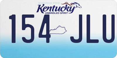 KY license plate 154JLU