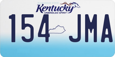 KY license plate 154JMA