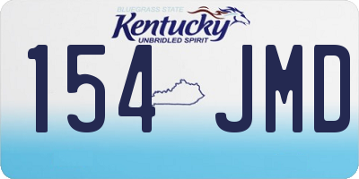 KY license plate 154JMD