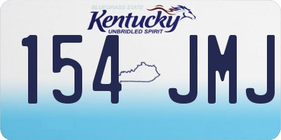 KY license plate 154JMJ