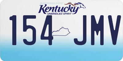 KY license plate 154JMV