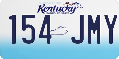 KY license plate 154JMY