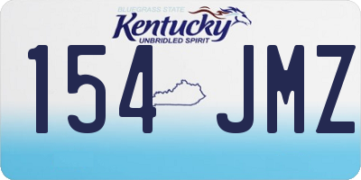 KY license plate 154JMZ